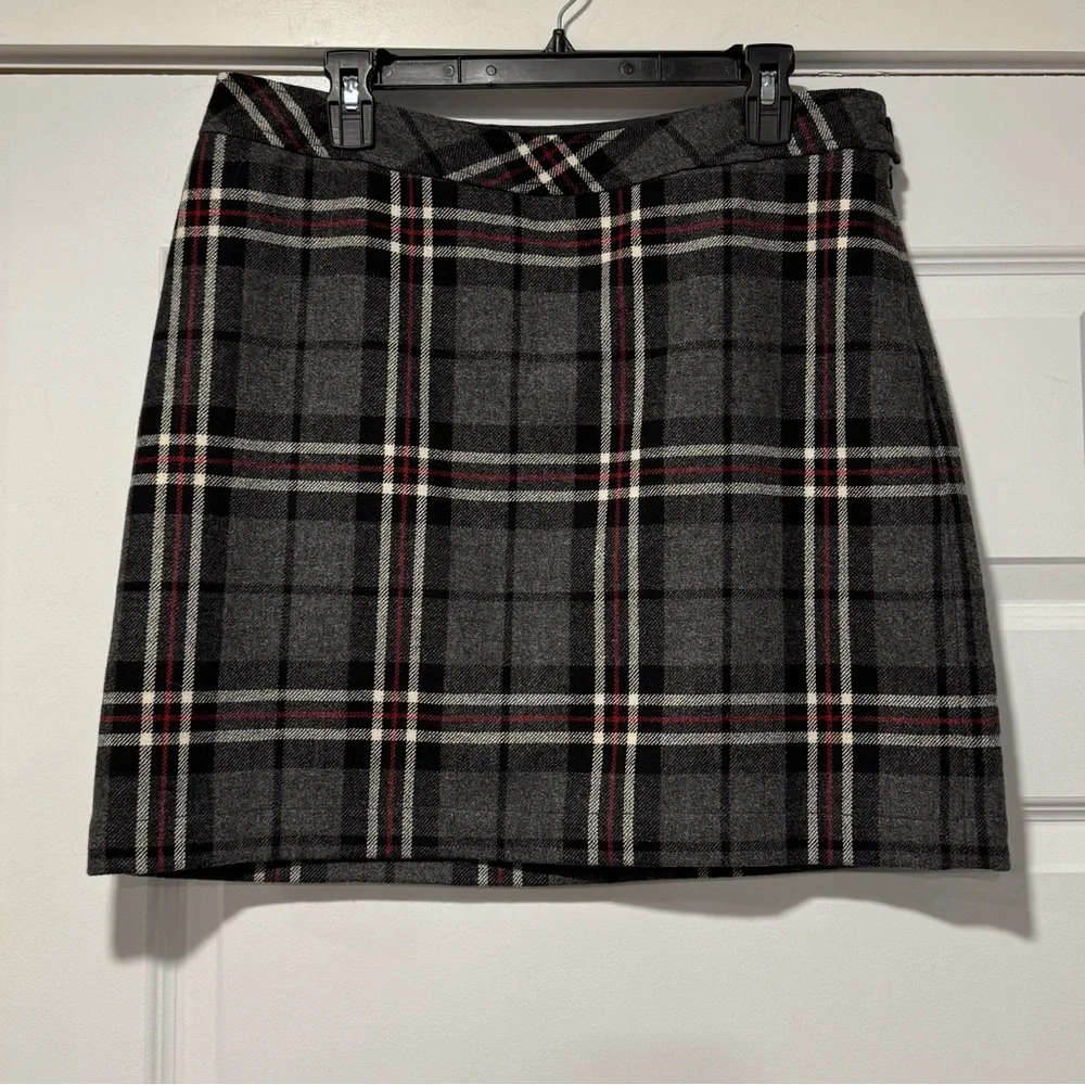 Eddie Bauer Vintage Plaid Wool Mini Skirt